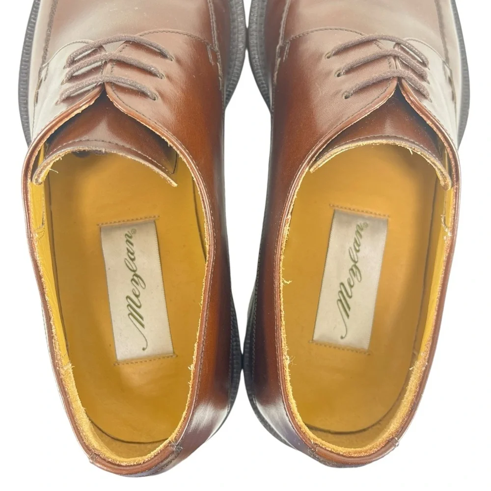 Mezlan Men 8M Torello Brown‎ Leather Square Toe Oxford Dress Shoes Spain